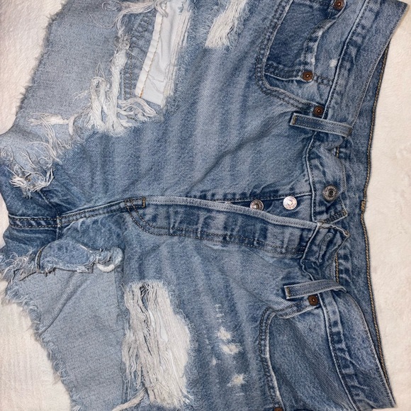 Distressed Denim Women's Shorts - Picture 1 of 4